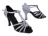 S1009CC 180 Grey Satin_Black Mesh with 3" Heel (YQG 11045) in the photo