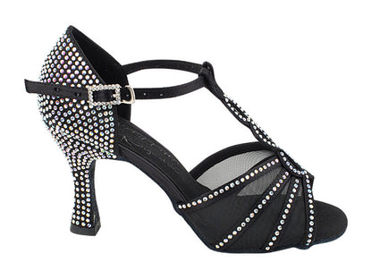 S1009CC Black Satin (YQG) 3 inch Heel in the photo