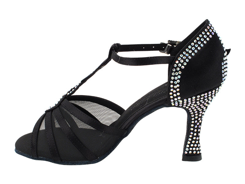 S1009CC Black Satin (YQG) 3 inch Heel in the photo