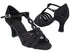 S1009 Black Satin_Black Mesh with 2.5" Heel (PG) in the photo