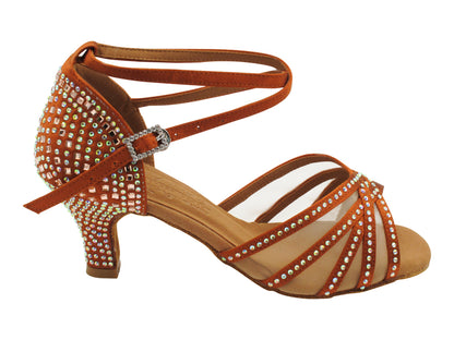 S1015CCMixTwoEmerald Copper Tan Satin with 2.5" Low Heel (2040) in the photo