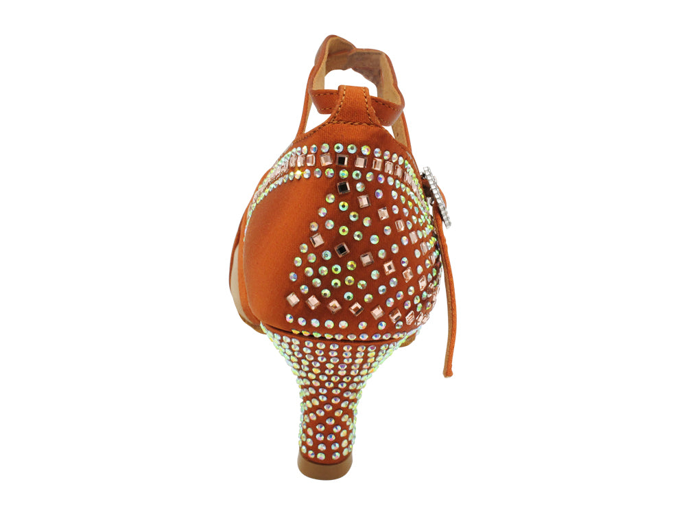 S1015CCMixTwoEmerald Copper Tan Satin with 2.5" Low Heel (2040) in the photo