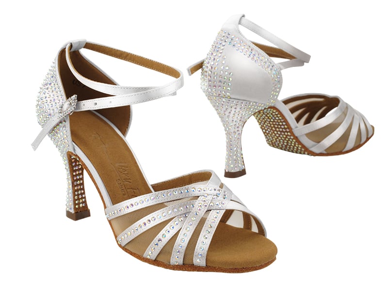 S1015CC White Satin with 3&quot; Heel (YQG) in the photo