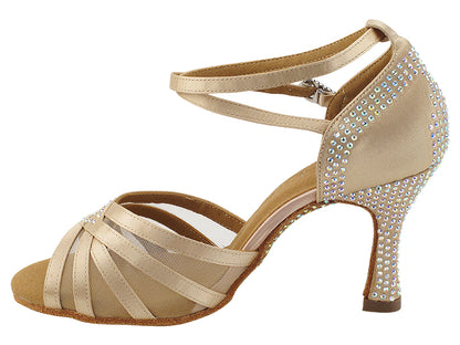 S1015CC 283 Light Brown Satin with (YQG) 3 inch Heel in the photo