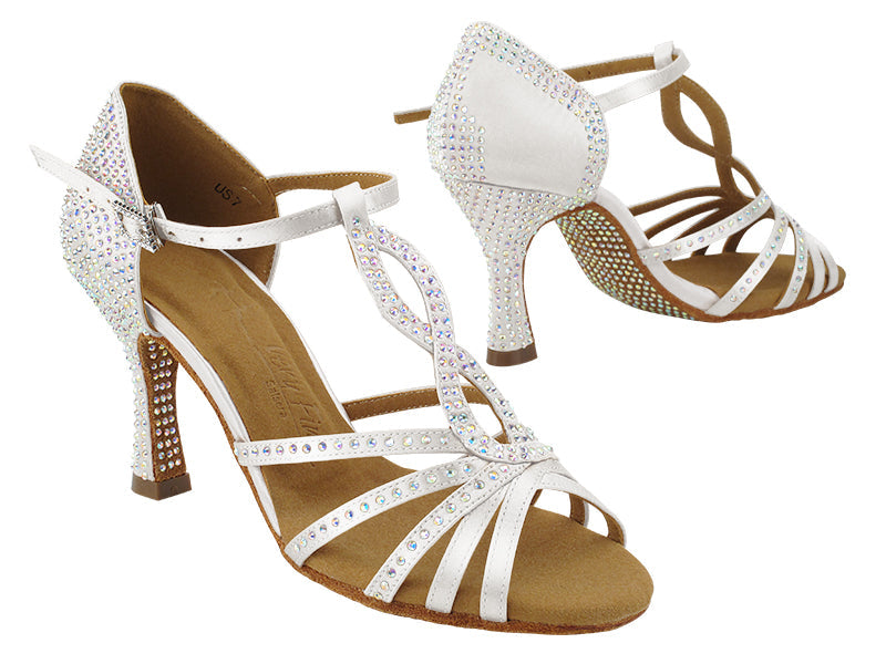 S1016CC 303 White Satin with (YQG) 3 inch Heel in the photo