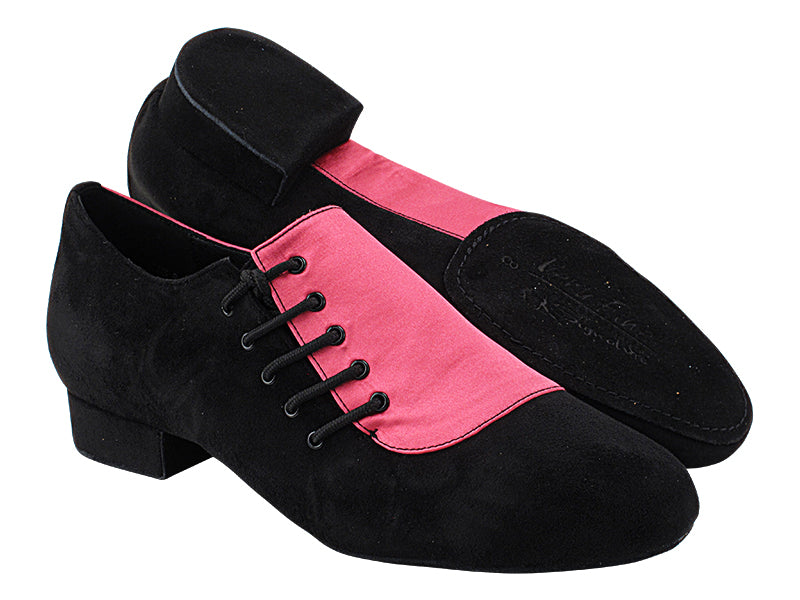 S2519 307 Black Oxford Nubuck_121 Rose Satin with Men 1&quot; Standard Heel (2002) in the photo