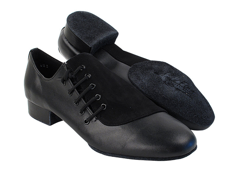 S2519 Black Leather_Black Nubuck with 1&quot; Standard Heel in the photo