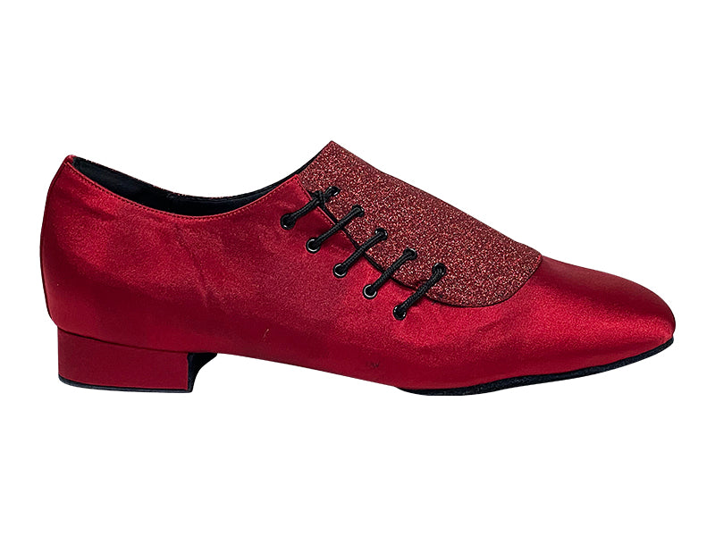 S2519 139 Dark Red Satin_7 Red Stardust with Men 1" Standard Heel (2002) in the photo