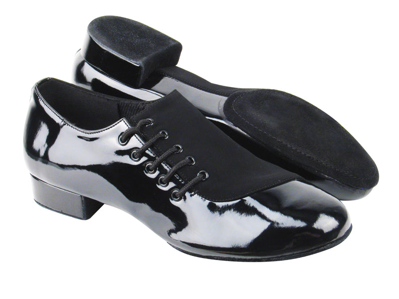 S2519 Black Nubuck &amp; Black Patent with 1" Heel in the photo