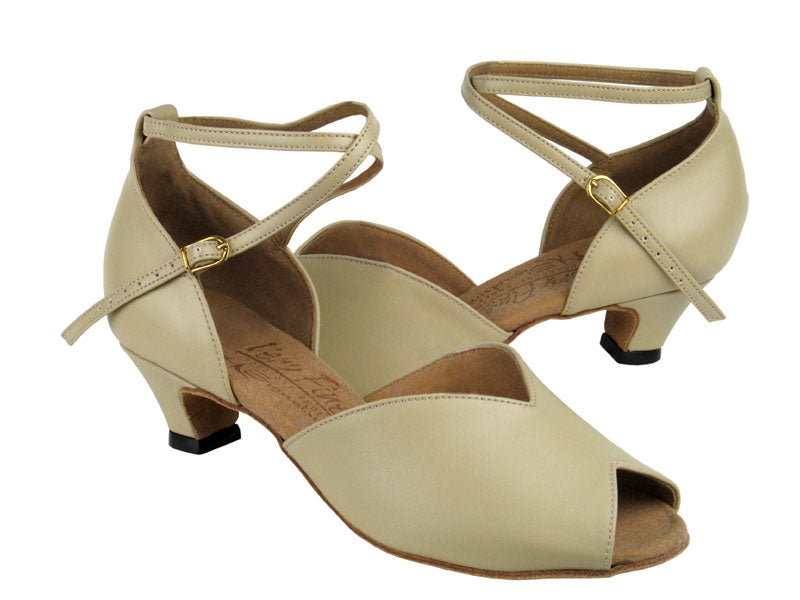 S2801 Beige Leather with 1.2&quot; cuban heel in the photo