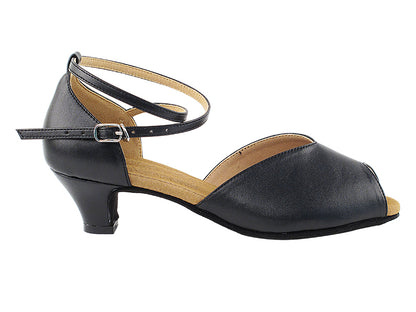 S2801 Black Leather with 1.2&quot; Cuban Heel in the photo