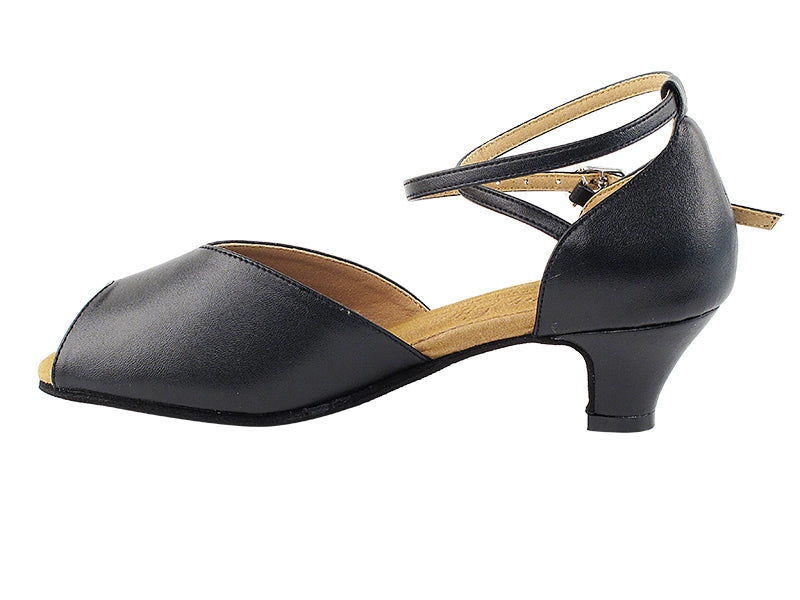 S2801 Black Leather with 1.2&quot; Cuban Heel in the photo