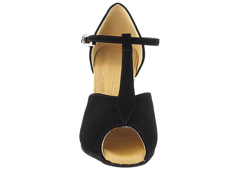 S2802 Black Nubuck Leather with 2.5&quot; Heel in the photo