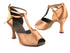 S2803 2 Tan Satin with 3" heel in the photo