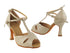 S2803 Beige Leather with 3" Flare Heel (YQG) in the photo