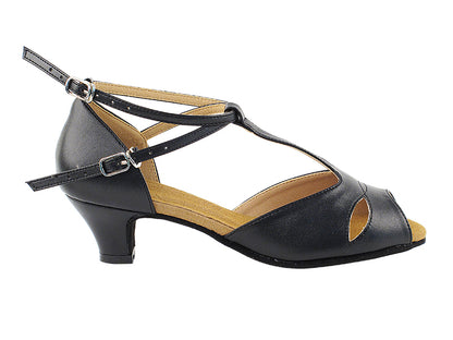 S2803 Black Leather with 1.2&quot; Cuban Heel in the photo