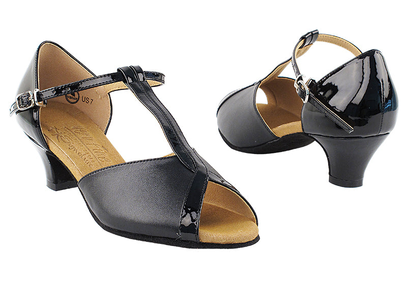 S2804 Black_Black Patent Leather with 1.2" Cuban Heel in the photo