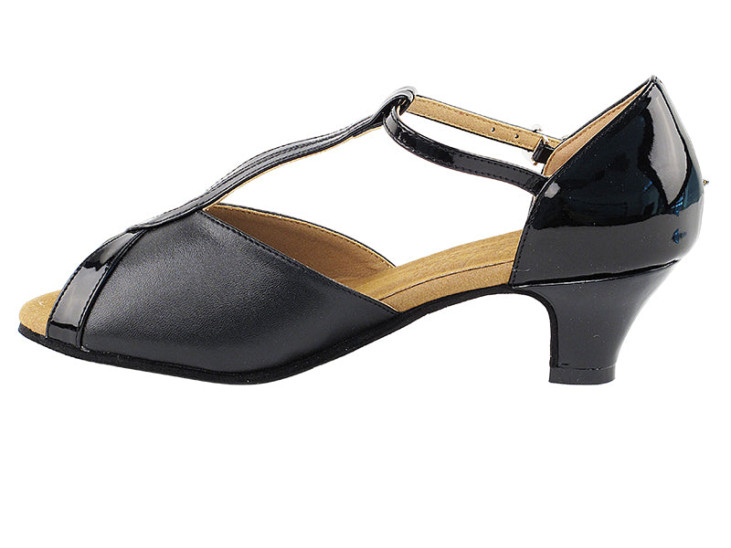 S2804 Black_Black Patent Leather with 1.2" Cuban Heel in the photo