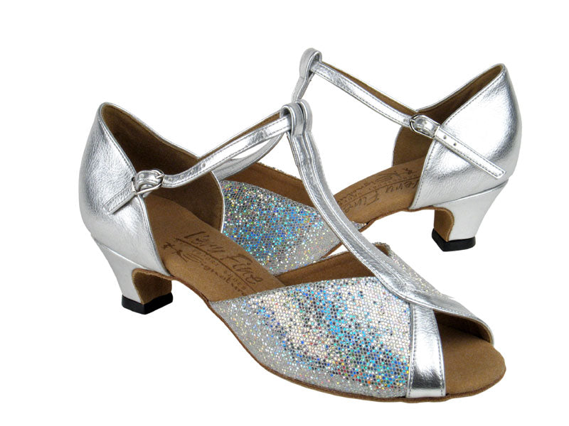 S2804 Silver Scale &amp; Silver with 1.2&quot; cuban heel in the photo