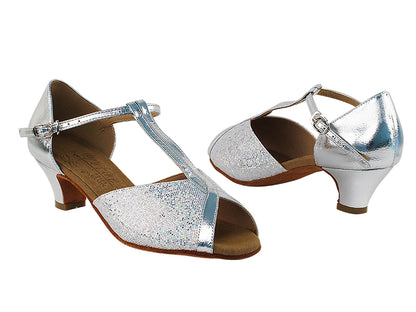 S2804 Silver Scale_Silver Leather with 1.2" Cuban Heel in the photo