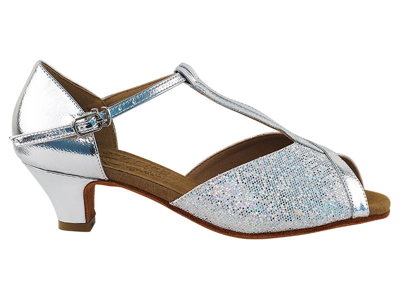 S2804 Silver Scale_Silver Leather with 1.2" Cuban Heel in the photo