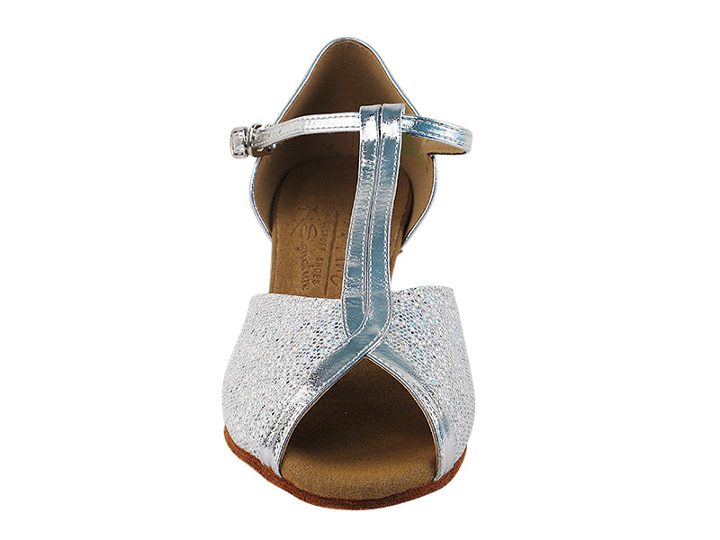 S2804 Silver Scale_Silver Leather with 1.2" Cuban Heel in the photo