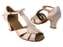 S2806 215 Flesh Satin with 2.2" Thick Cuban Heel in the photo