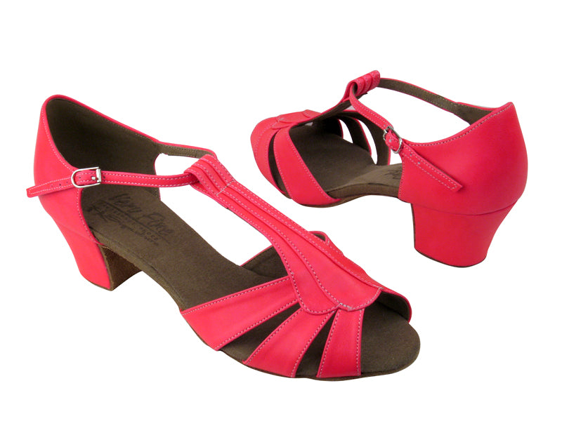 S2806 BA54 Fluorescent Magenta PU with 1.6" Medium heel in the photo