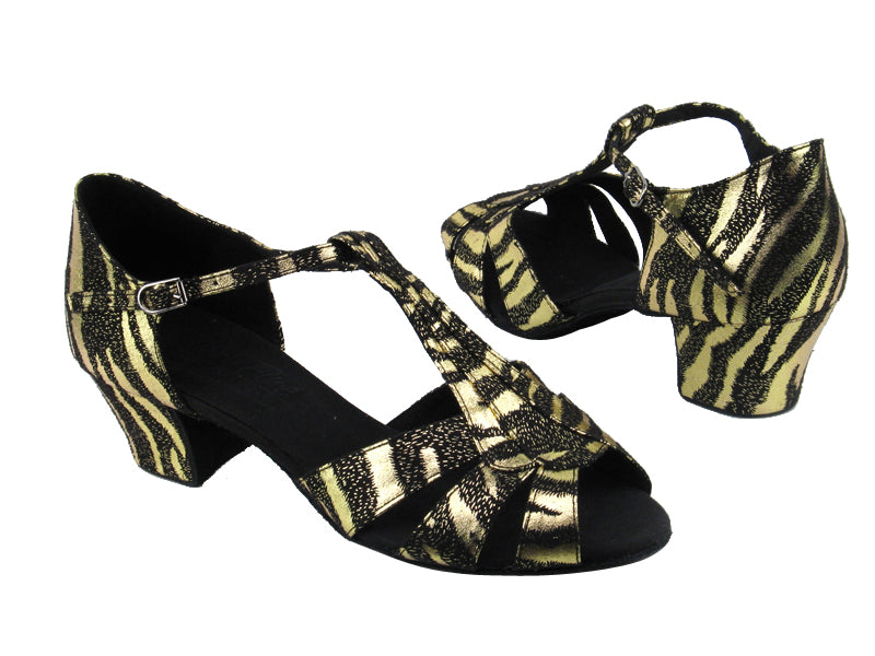 S2806 BD40 Zebra Black with 1.6&quot; medium heel in the photo