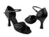 S2807 Black Leather with 3" Flare heel in the photo