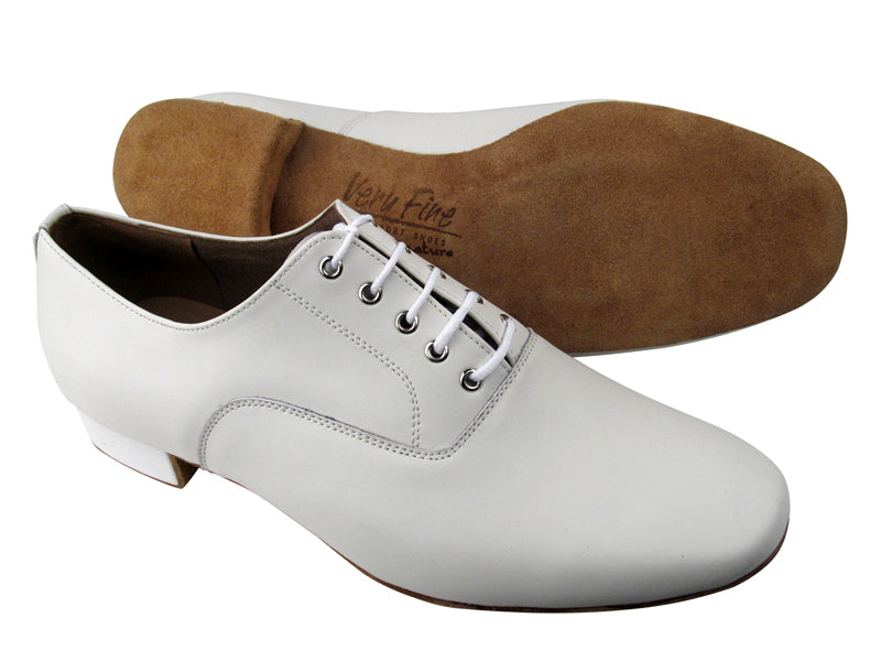 S305 BB12 White Leather with 1&quot; Standard heel in the photo