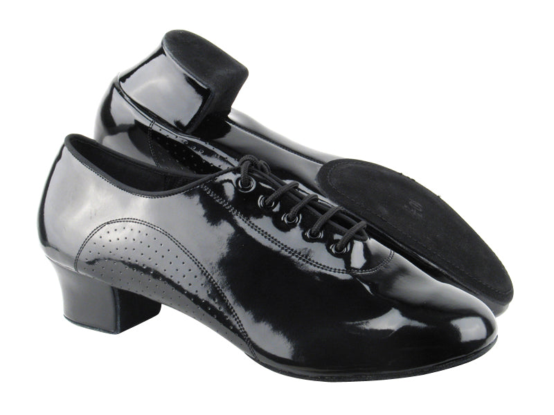 S309 Split Sole Black Patent with 1.5&quot; Latin Heel in the photo