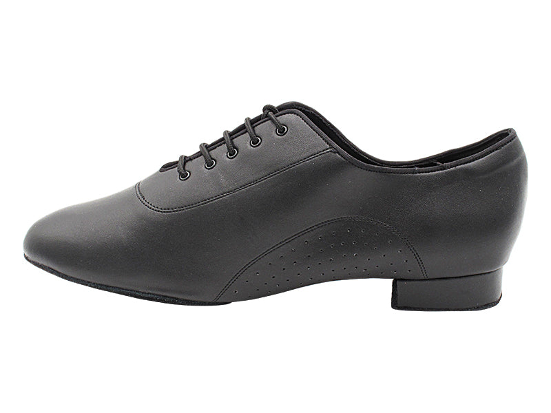 S309 Split Sole Black Leather with 1" heel in the photo