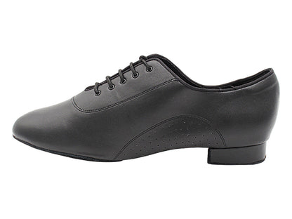 S309 Split Sole Black Leather with 1" heel in the photo