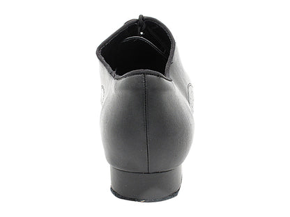S309 Split Sole Black Leather with 1" heel in the photo