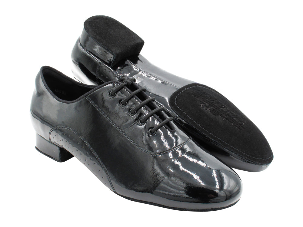 S309 Split Sole Black Patent with 1" heel in the photo