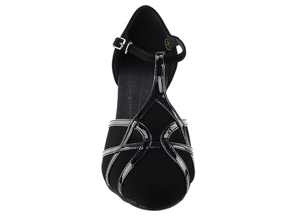 S3801 Black Nubuck &amp; Blk Patent Trim with 3&quot; Heel in the photo