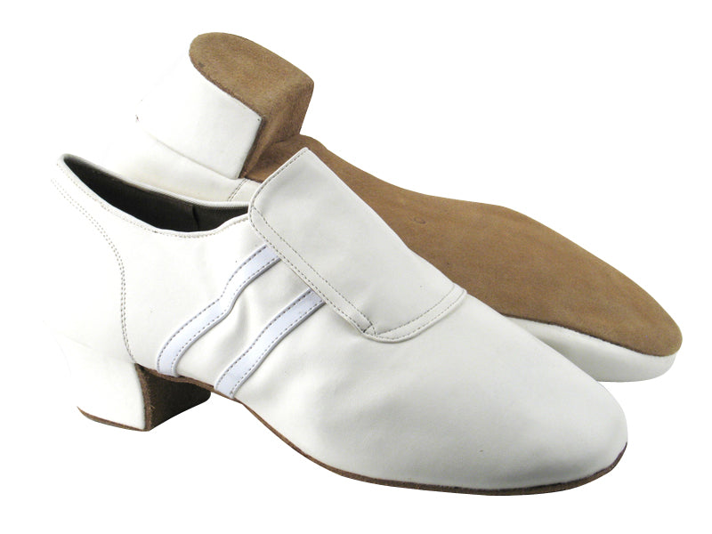 S410 White Leather_BA77 White Patent Trim with 1.6&quot; Heel in the photo