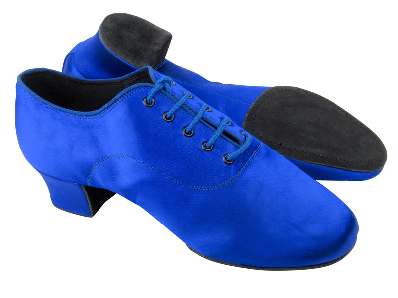 S417 BD68 Gem Blue Satin with 1.5&quot; heel in the photo