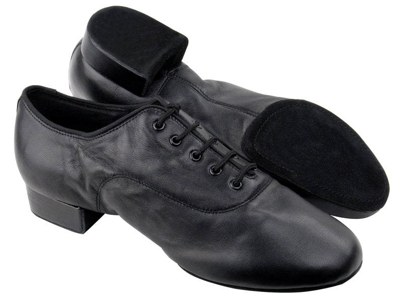 S417 Black Leather 1in with 1&quot; Standard heel in the photo