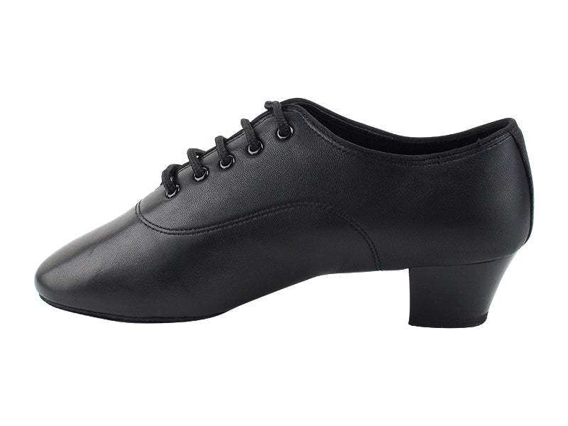 S417 Black Leather with 1.5&quot; heel in the photo