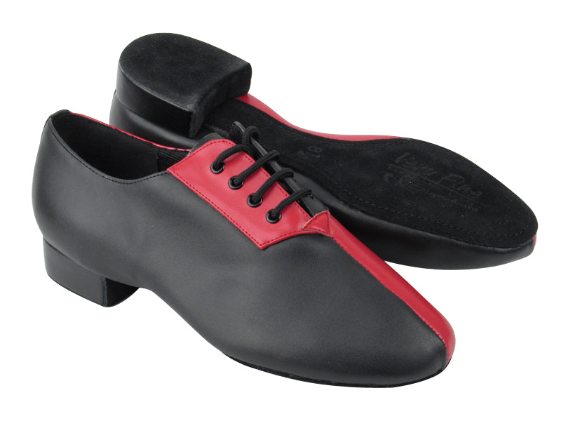 S420 Black Leather_Red Leather with 1&quot; Heel in the photo