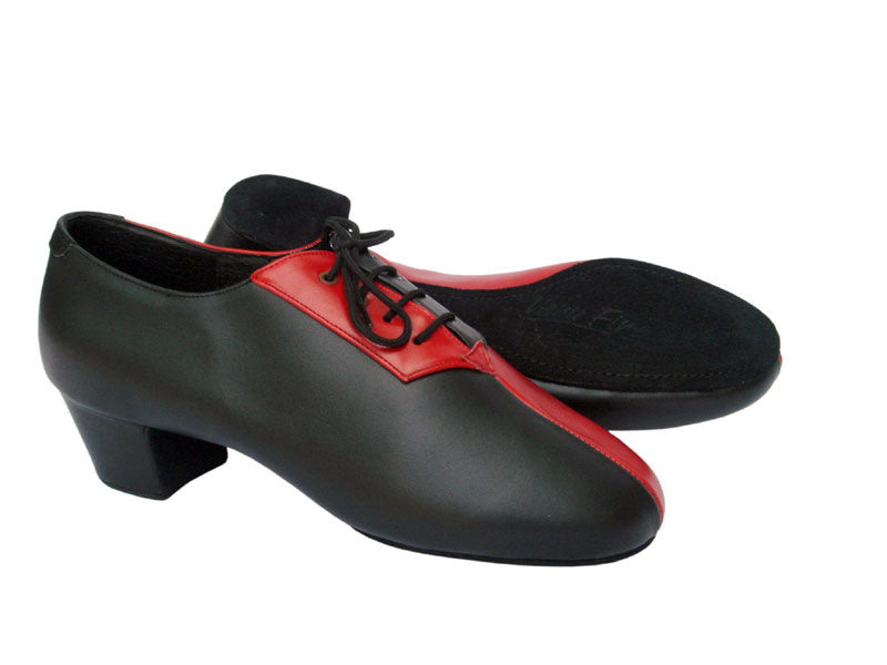 S420 Black Leather &amp; Red Leather with 1.5&quot; heel in the photo