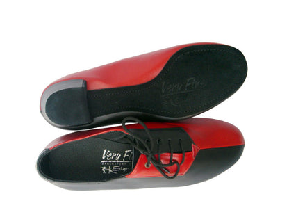 S420 Black Leather &amp; Red Leather with 1.5&quot; heel in the photo