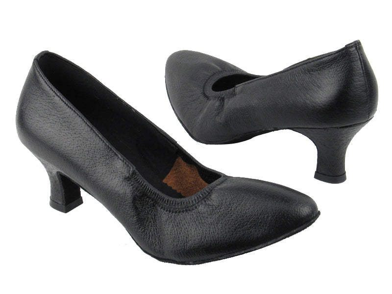 S9107 BC18 Black Light Leather with 2&quot; slim heel in the photo