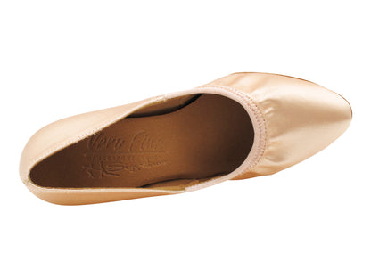 S9107 215 Flesh Satin with 2.5" Spool Heel (PG) in the photo