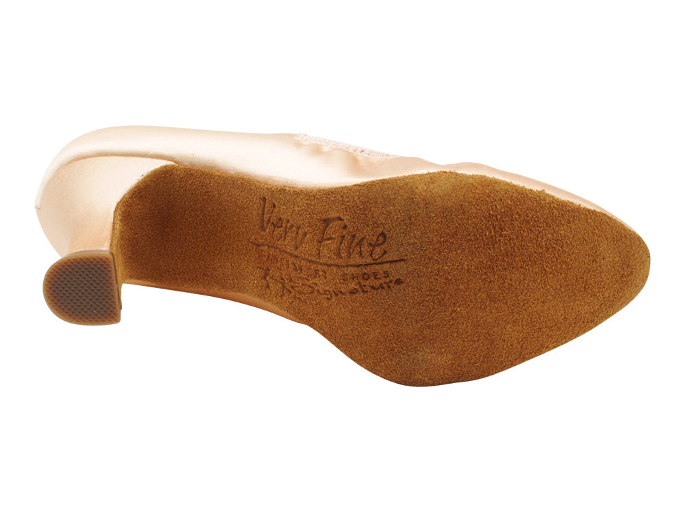 S9107 215 Flesh Satin with 2.5" Spool Heel (PG) in the photo