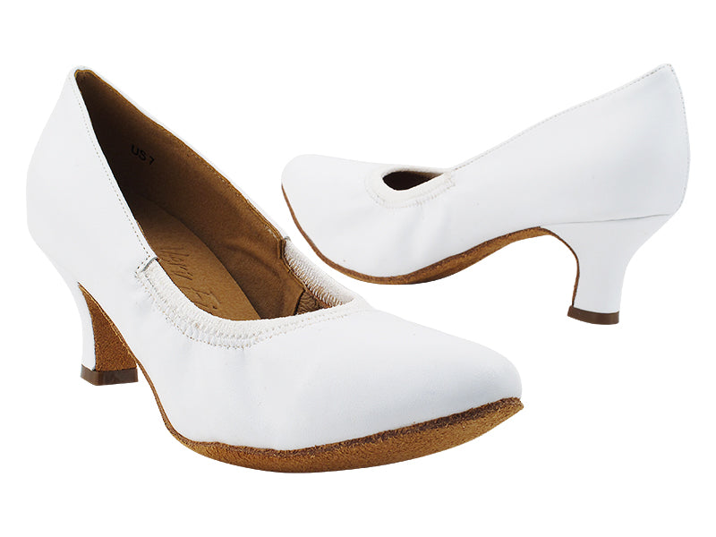 S9107 White Leather with 2&quot; Slim Heel (MTXZ) in the photo