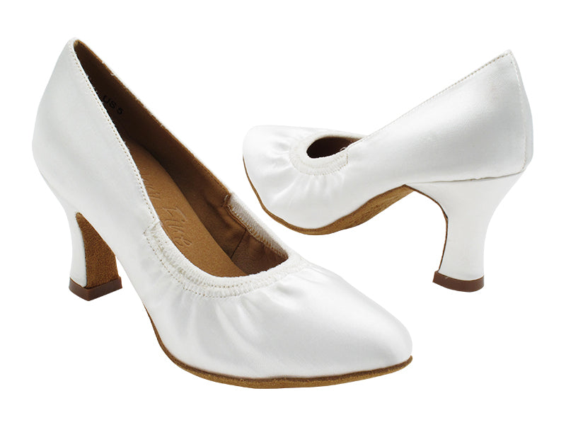 S9107 White Satin with 2.5&quot; Spool Heel (PG) in the photo