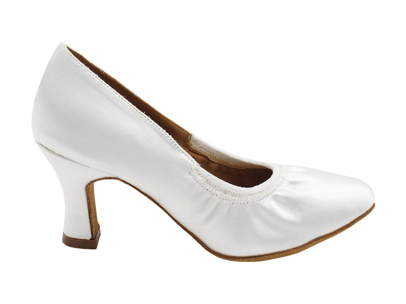 S9107 White Satin with 2.5&quot; Spool Heel (PG) in the photo